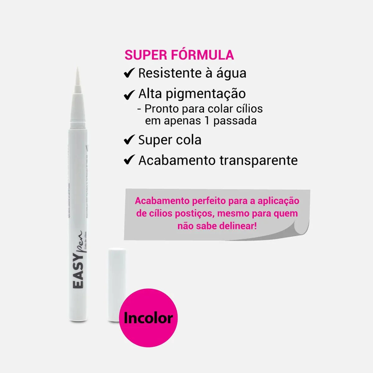 Cola para Cílios Postiços Delineadora Easy Pen (Incolor)- Kiss New York